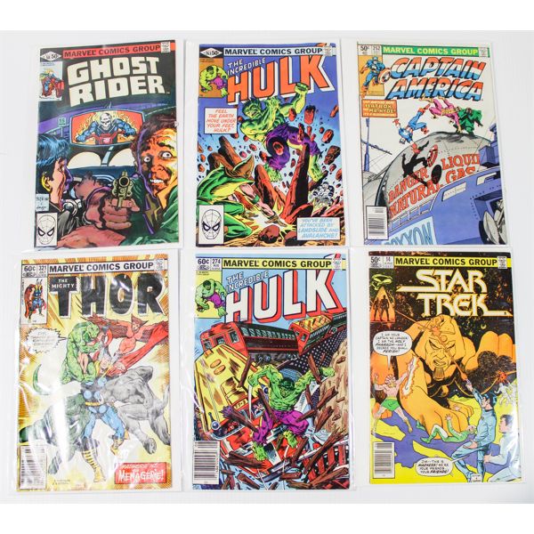 6 VINTAGE MARVEL COMICS INC. HULK AND MORE
