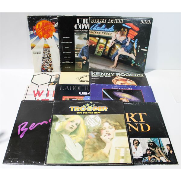 12 VINT. RECORDS BTO TROOPER ETC.