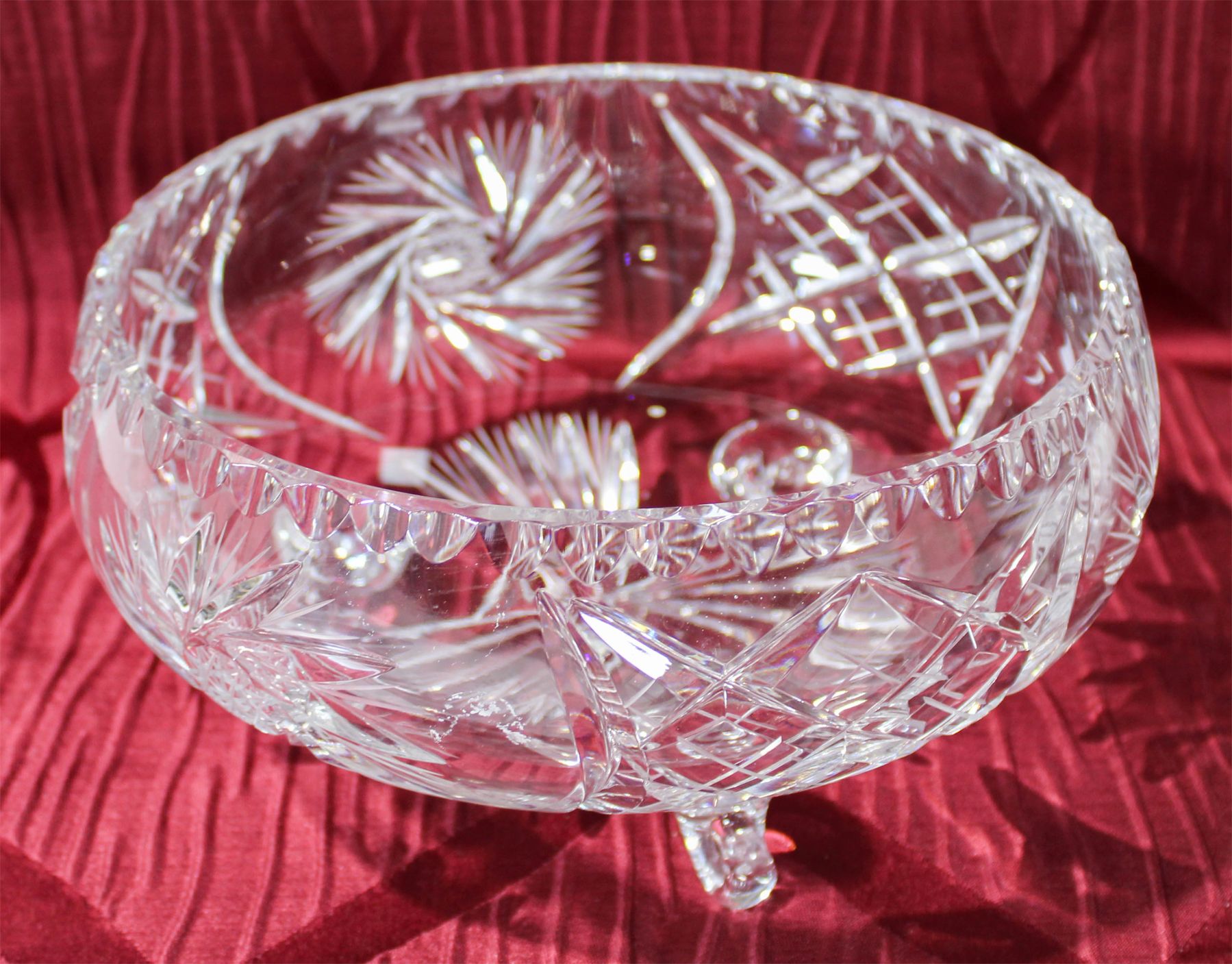 8 Inch Colorful Crystal Bowl with Rubber Ring and Mallet