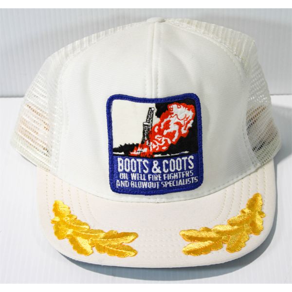 VINTAGE BOOTS & COOTS OIL WELL FIRE FIGHTER CAP