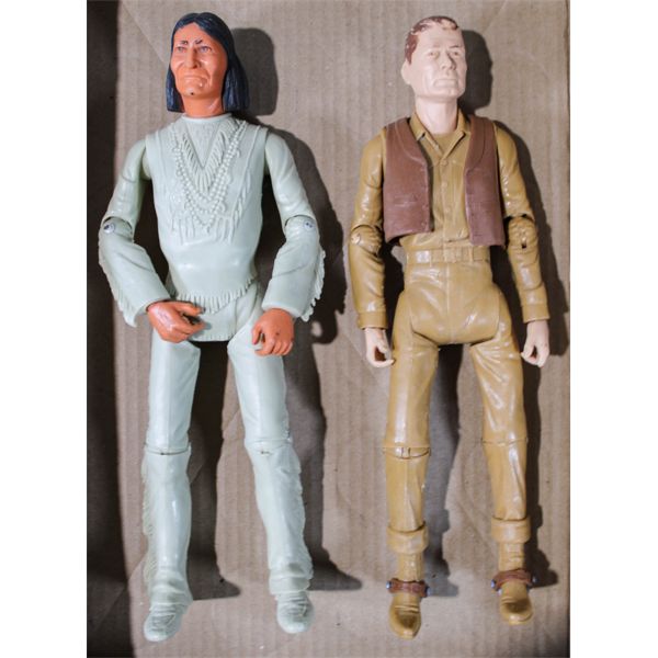 VINTAGE JOHNNY WEST AND GERONIMO ACTION FIGURE