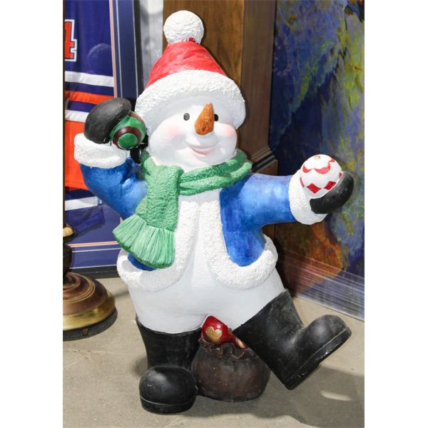 METAL SNOWMAN BUILT WITH QUALITY 31" X 20" WIDE