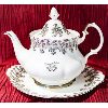 Image 1 : ROYAL ALBERT 25TH ANNIVERSARY TEAPOT & PLATTER