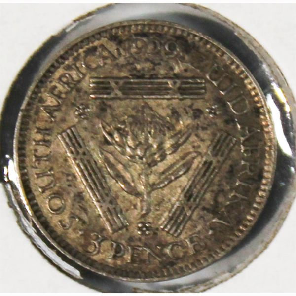 1929 SILVER 3 PENCE COIN SOUTH AFRICA