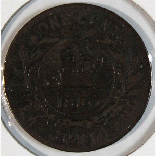 1880 NEWFOUNDLAND ONE CENT COIN