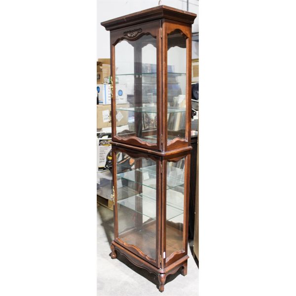 ESTATE LIGHTED 2 DOOR CURIO CABINET