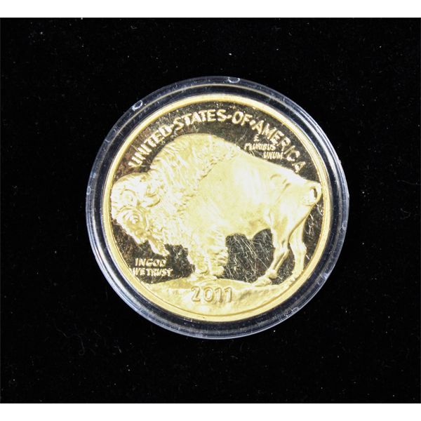 BUFFALO - INDIAN HEAD 24 K GOLD P AMERICAN MINT