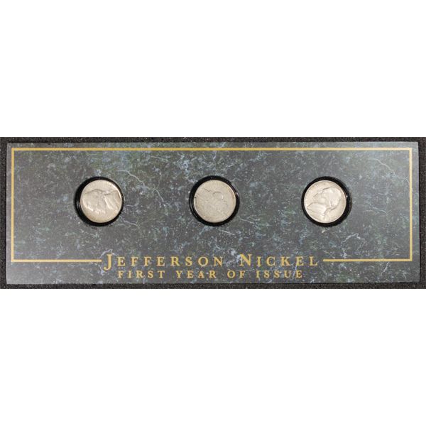 JEFFERSON NICKEL SET OF 3 FIRST YEAR OF ISSUE