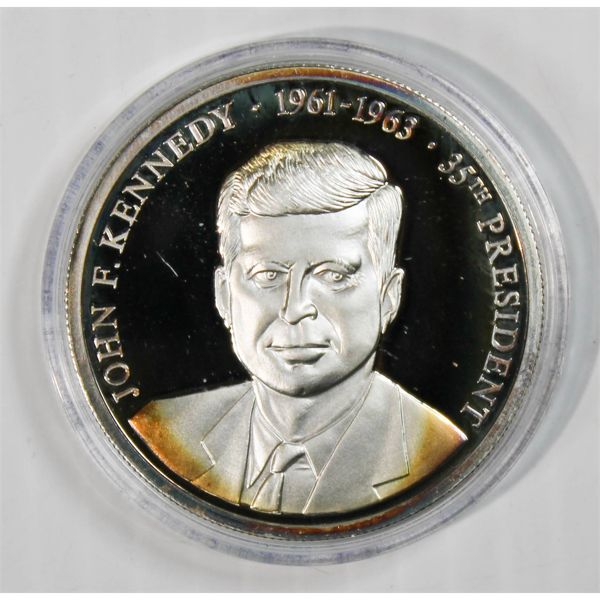 JFK PROOF SILVER P WITH C.O.A, AMERICAN MINT