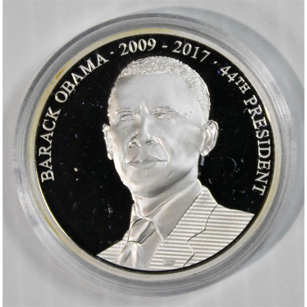 OBAMA PROOF SILVER P WITH C.O.A, AMERICAN MINT