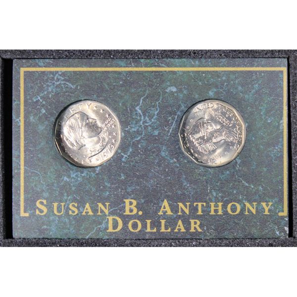 2 SUSAN B ANTHONY 1979 DOLLAR