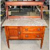 Image 1 : ANTIQUE MARBLE TOP HALL CABINET