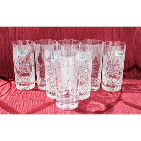 8 ASSORT. LEAD CRYSTAL TUMBLER GLASSES