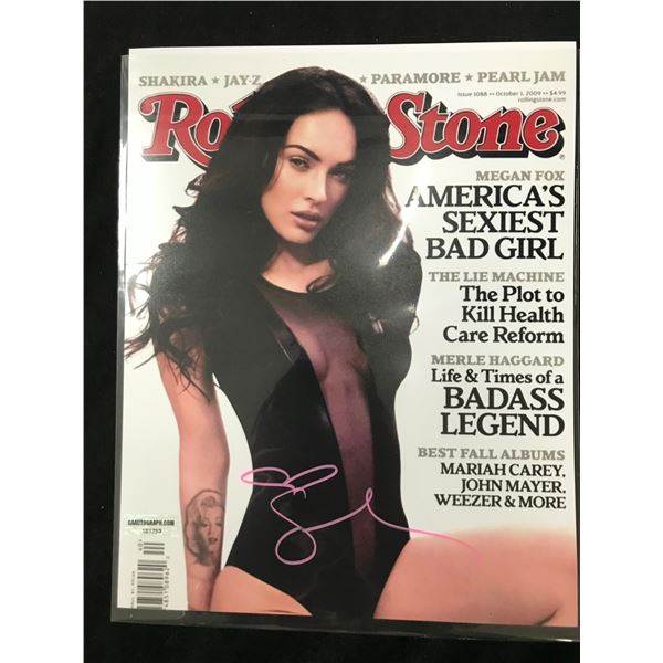 MEGAN FOX SIGNED ROLLING STONE COVER GGA COA