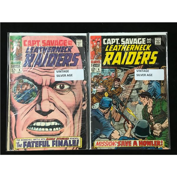 MARVEL COMICS CAPTAIN SAVAGE AND THE LEATHERBACK RAIDER NO. 4 AND 6