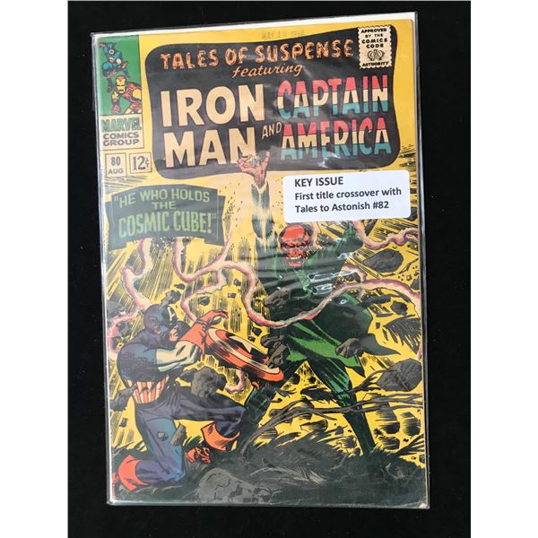 MARVEL COMICS NO. 80 TALES OF SUSPENSE FEAT IRON MAN AND CAPTAIN AMERICA (1ST TITLE CROSSOVER)