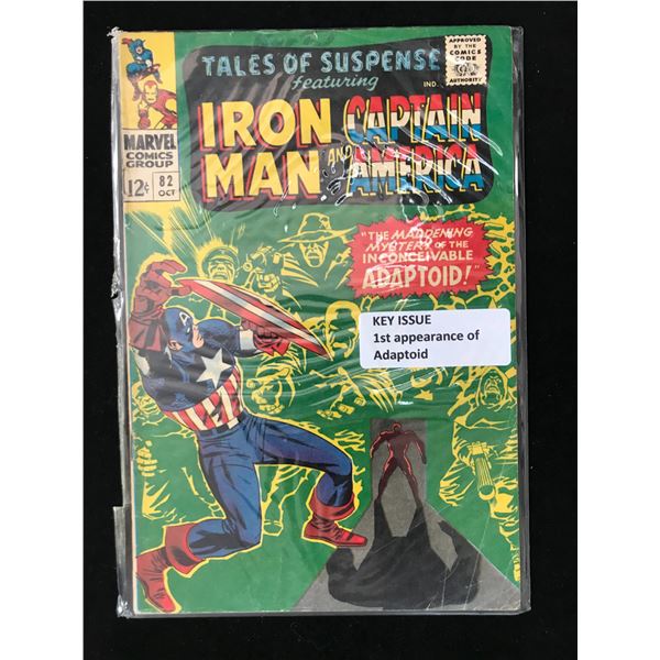 MARVEL COMICS NO. 82 TALES OF SUSPENSE FEAT IRON MAN CAPTAIN AMERICA (1ST APP OF ADAPTIOD)