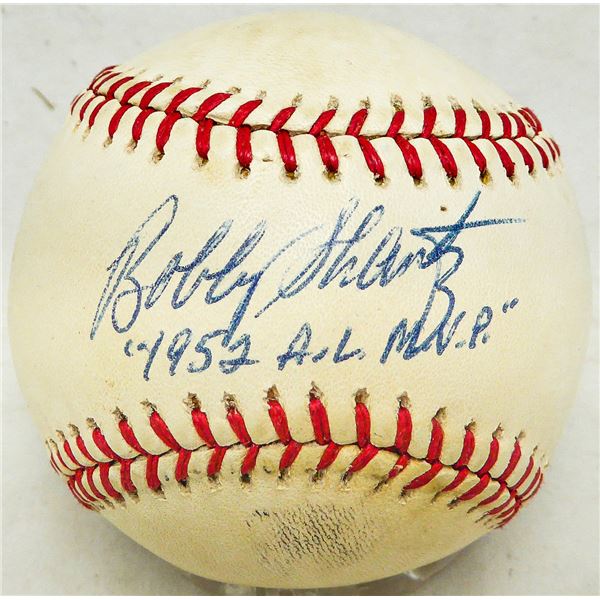 BOBBY SHANTZ SIGNED AND INSCRIBED RAWLINGS BASEBALL (JSA COA)