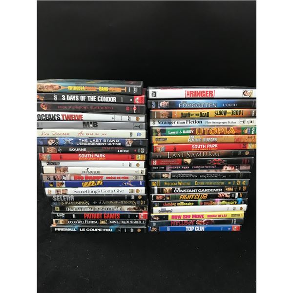 LOT OF 40 DVD'S POPULAR TITLES