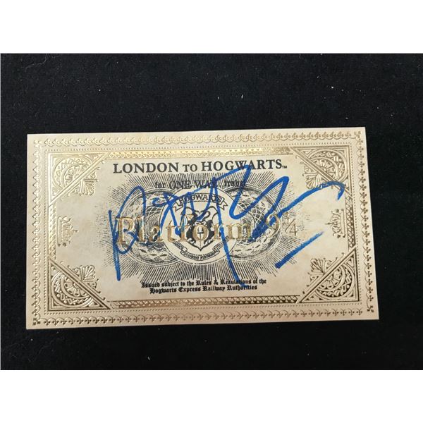 RALPH FIENNES SIGNED 8X10 AND TRAIN TICKET RA COA