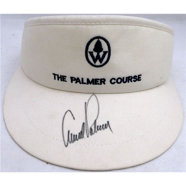 ARNOLD PALMER SIGNED GOLF VISOR (BECKETT COA)