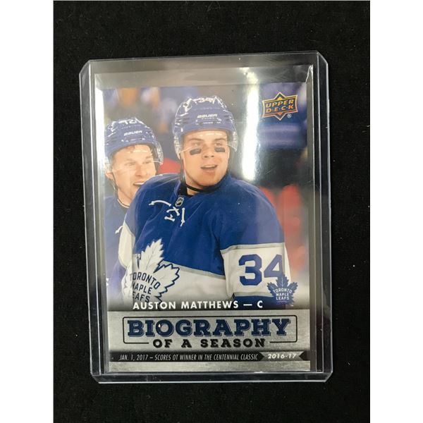 2018-19 UPPER DECK AUSTON MATTHEWS BIOGRAPHY OF A SEASON INSERT