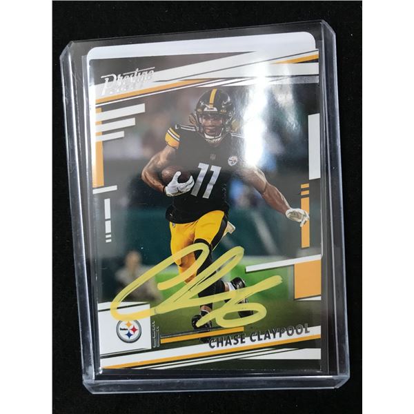 CHASE CLAYPOOL SIGNED 2022 PANINI PRESTIGE FOOTBALL CARD (PRO CERT COA)