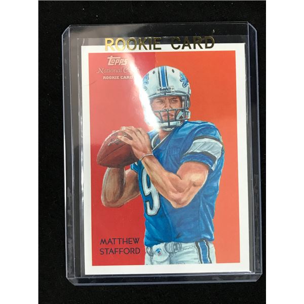 2009 TOPPS NATIONAL MATTHEW STAFFORD ROOKIE CARD