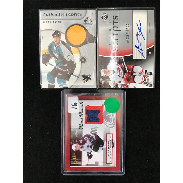 NHL PATCH AND AUTOGRAPH CARD LOT