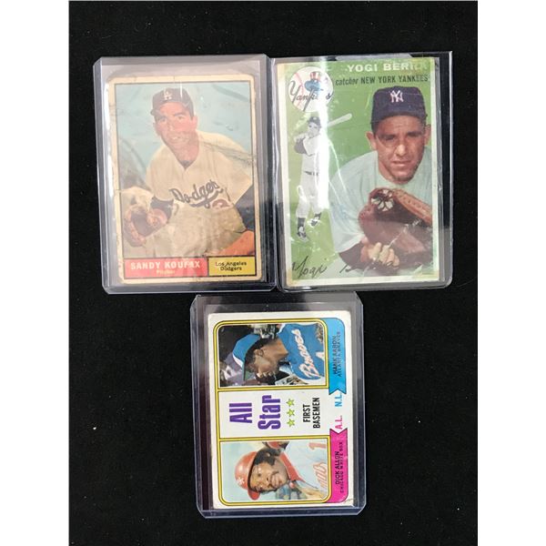 VINTAGE BASEBALL STAR CARD LOT