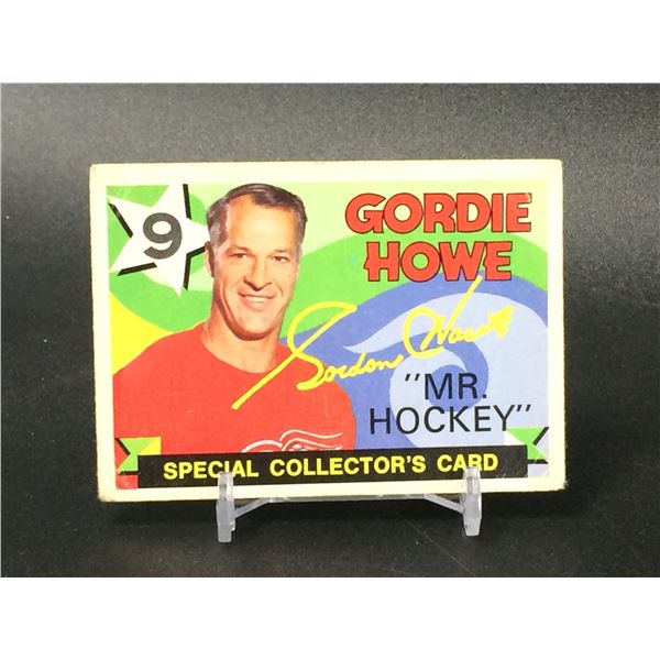 1971 O -PEE-CHEE GORDIE HOWE SPECIAL COLLECTORS CARD