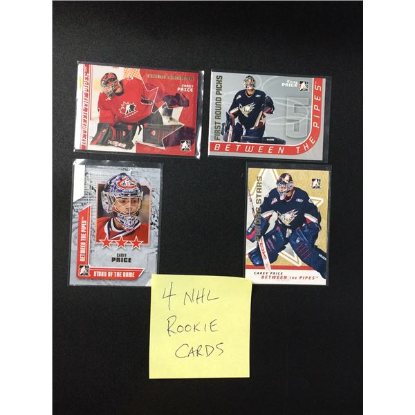 LOT OF 4 NHL ROOKIE CARDS