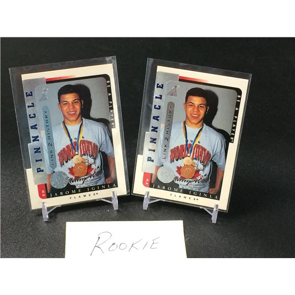 LOT OF 2 JAROME IGINLA ROOKIE CARDS