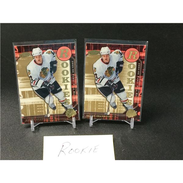 LOT OF 2 BRENT SEABROOK ROOKIE CARDS