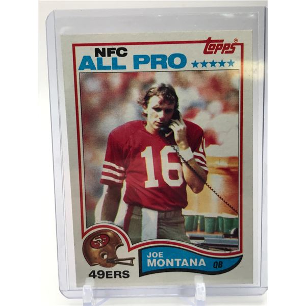 1982 TOPPS NFC ALL PRO JOE MONTANA TRADING CARD