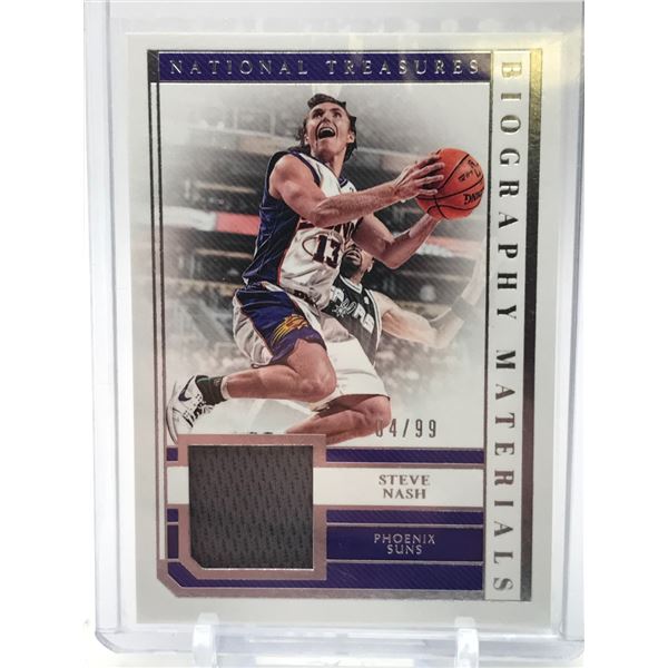 2018-19 PANINI NATIONAL TREASURES STEVE NASH RELIC 4/99