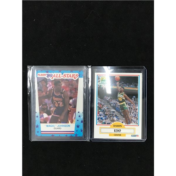 NBA FLEER MAGIC JOHNSON AND SHAWN KEMP TRADING CARD LOT