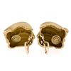 Image 4 : Vintage 1982 Kieselstein Cord 18k Yellow Gold Wavy Textured Clip On Earrings