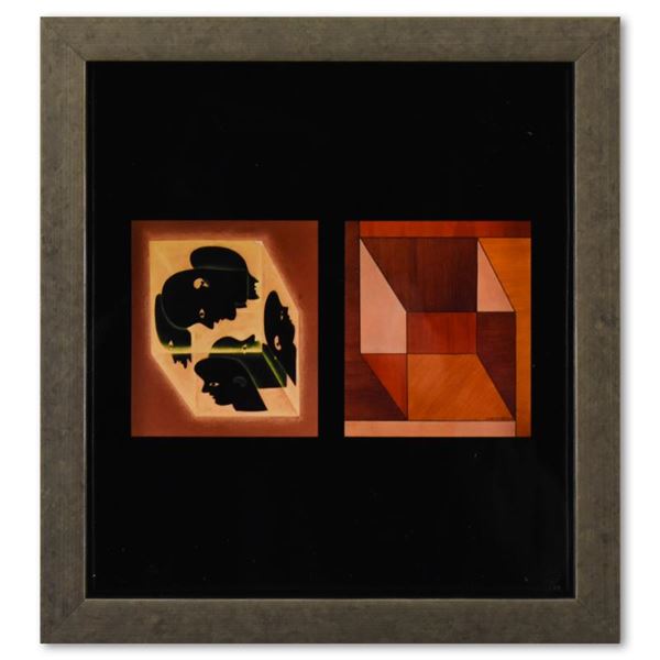 Cube - AXO & Etude Axonometrique - 1 de la serie Graphismes 3 by Vasarely (1908-