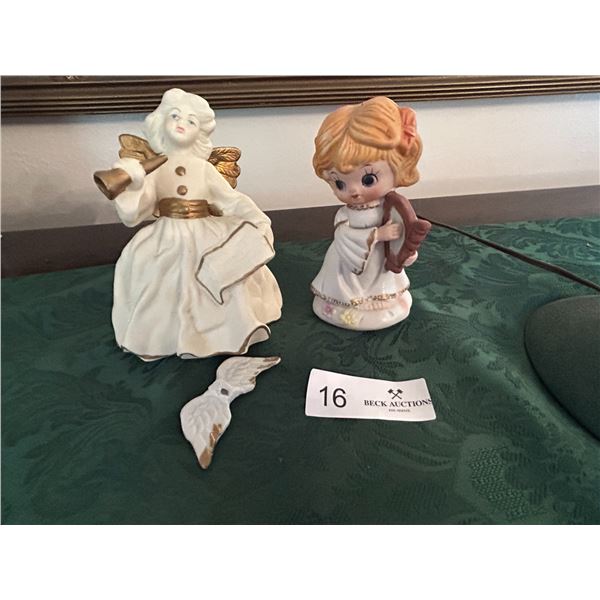 Porcelain Angels One With Broken Wing 3W 3H