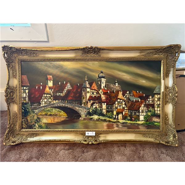 E Walter Historic Large Painting By Walker 46W 27H