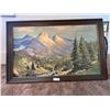 Image 1 : Rob Wood Large Beautiful Mountain Painting By  26H 42W
