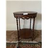 Image 3 : Mahogany Round Solid Wood Side Table 20D 25H