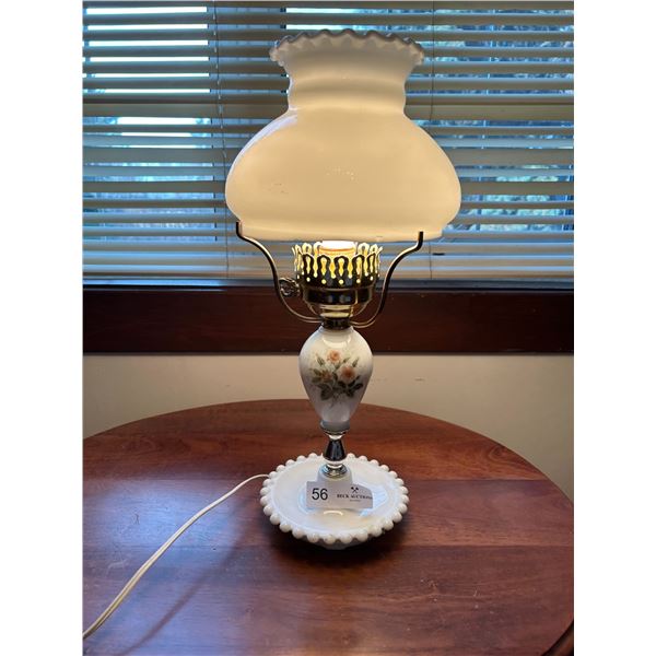 Flora Design Lamp Set Brass Engraved