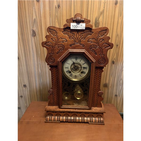 Antique Gingerbread Wooden clock 24x14