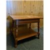 Image 2 : Hardwood Side Table With Shelf 23x26