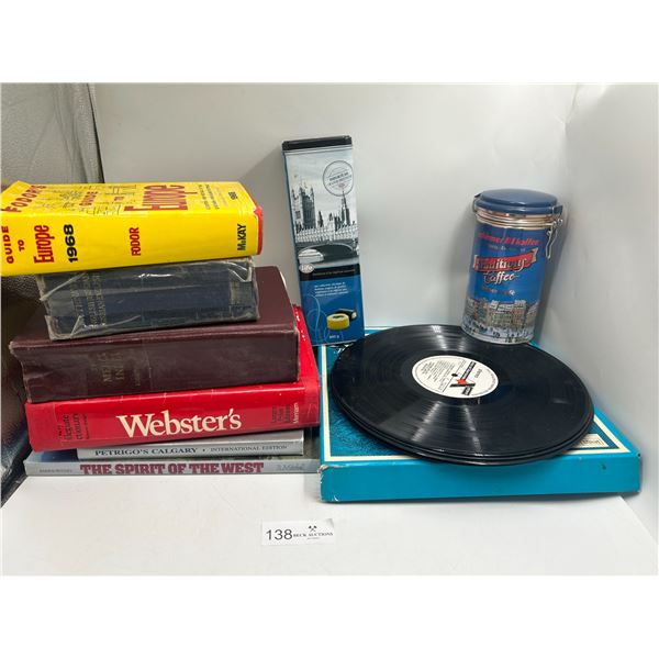 Collection Of Old Books And Records