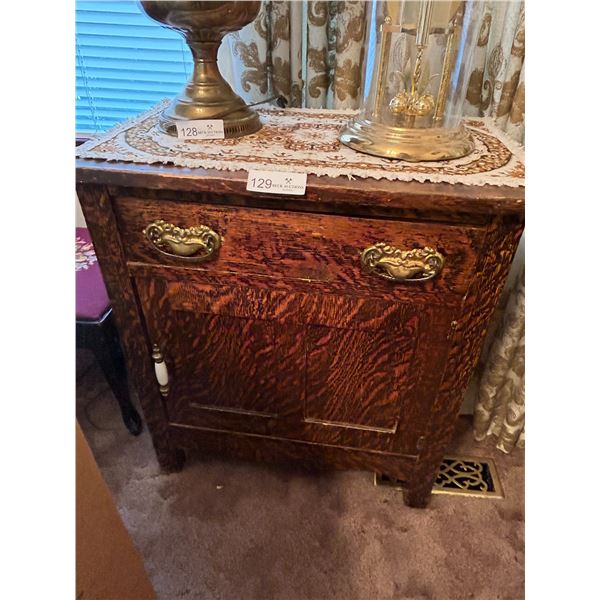 Antique Side Table Contents On Top Not Included