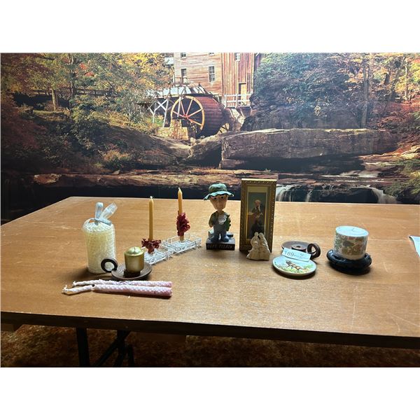 Assorted Candle Holders and Statue