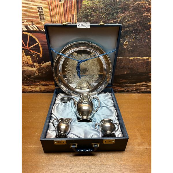 Briefcase Full Of Sliver Plates And Pots